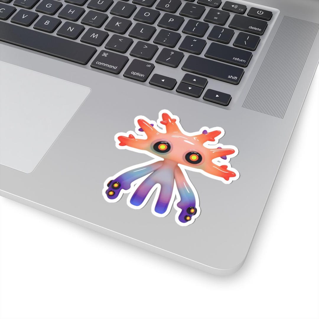 Colorful Alien Creature Sticker | Die-cut Vinyl Kiss-cut Sticker - Etsy