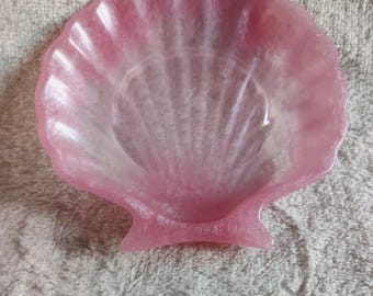 Homemade Resin Shell Shaped Trinket Tray Soap Dish Jewelry Plate pink