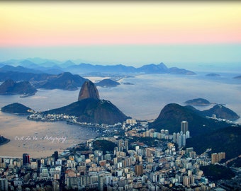 Pão de Açúcar, Corcovado, Cristo Redentor, Rio de Janeiro, Brasil, Wall Art