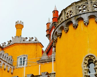 Palacio de Pena Photography, Sintra Portugal, Pena Palace Wall Art, Historical Castle Print, Portugal Landmark Wall Decor, Fine Art