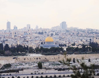 Old Jerusalem City, Israel,  Mount of Olives,  Lions Gate, OJC, Temple Mount, Travel Wall Art