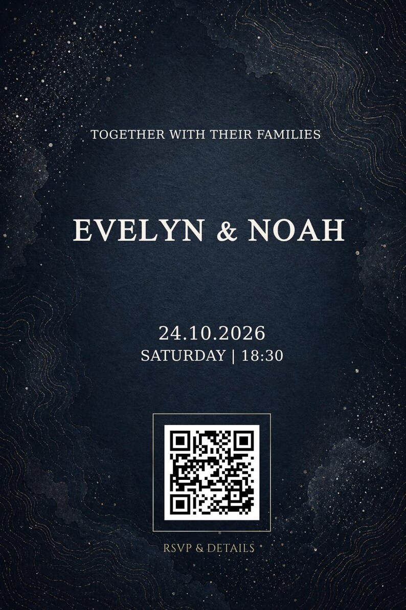 Personalized QR Wedding Invitation | Mobile Digital Invite | Custom ...