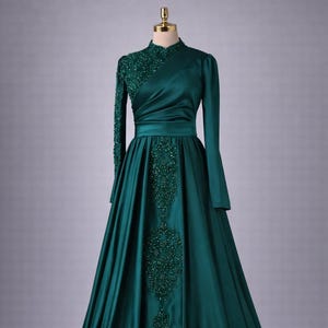slim fit dress slacks AZELINA DRESS (EMERALD GREEN) – Hijabistahub main image 0