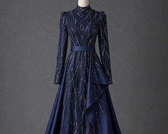 Navy Evening Dress HIjab