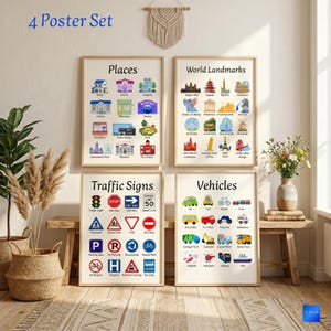 Mega World Discovery Poster Bundle, Montessori Wall Art for Kids, Toddler Homeschool Printable, Nursery, Digital Download, A2 A4 30x40 50x70