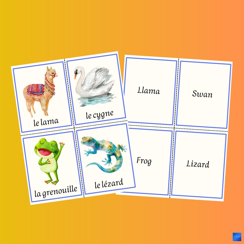 First 100 French Animals Flashcards, Les Animaux Flashcards for Kids ...
