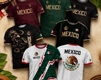 Camiseta personalizada de aficionado de México para el Mundial – Nombre y número personalizados, camiseta de la selección nacional de fútbol, camiseta única para aficionados al fútbol mexicano