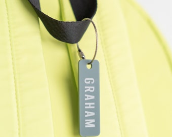 Discreet Luggage Tags Personalized Luggage Kids Bag Tag Personalized Backpack Tag Diaper Bag Book Bag School Engraved Corporate Logo Tag Gym