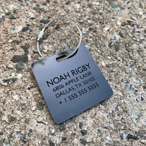 Luggage Tags Personalized Luggage Tag Bag Tag Engraved Gift under 20 Travel Gift Personalized Baby Bag Tag Cute Address Tag Acrylic Luggage