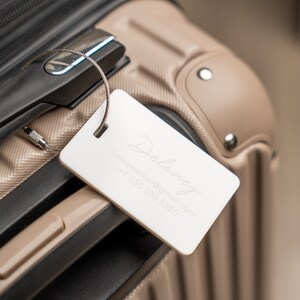 Luggage Tags Personalized Luggage Tag Bag Tag Engraved Bridesmaid Gift under 20 Travel Gift Baby Bag Tag Cute Address Tag Wedding Favor Tag