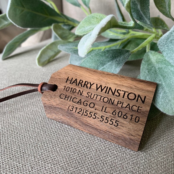 Wooden Luggage Tags Etsy