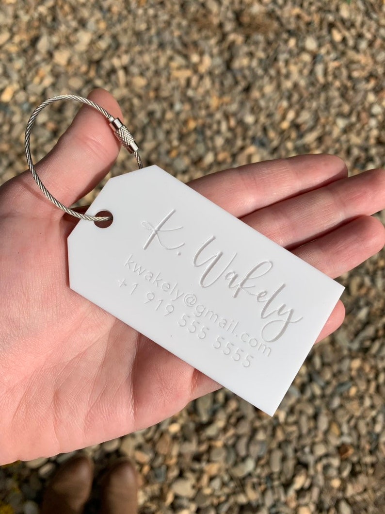 Luggage Tags Personalized Luggage Tag Bag Tag Engraved Bridesmaid Gift under 20 Travel Gift Baby Bag Tag Cute Address Tag Wedding Favor Tag