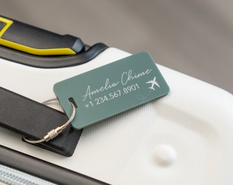 Discreet Luggage Tags Personalized Luggage Tag Bag Tag Engraved Bridesmaid Groomsmen Gift under 20 Travel Gift Baby Bag Tag Cute Address Tag