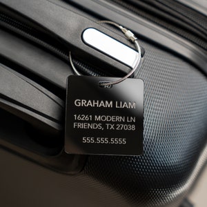 Engraved Acrylic Luggage Tag: Personalized Travel Bag Tag