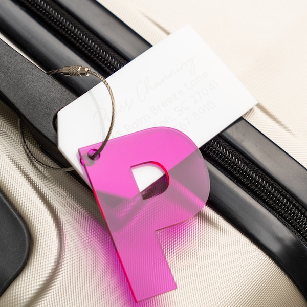 Luggage Tags Personalized Letter Etsy