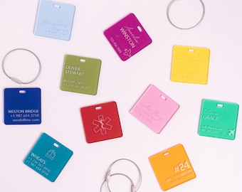 Engraved Acrylic Luggage Tag Personalized Travel Accessories Custom Name Tag for Suitcase or Backpack