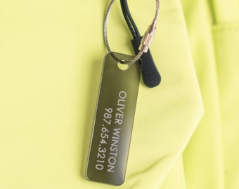 Luggage Tags Personalized Luggage Kids Bag Tag Personalized Backpack Tag Diaper Bag Tag Book Bag School Bag Engraved Corporate Logo Tag Gym