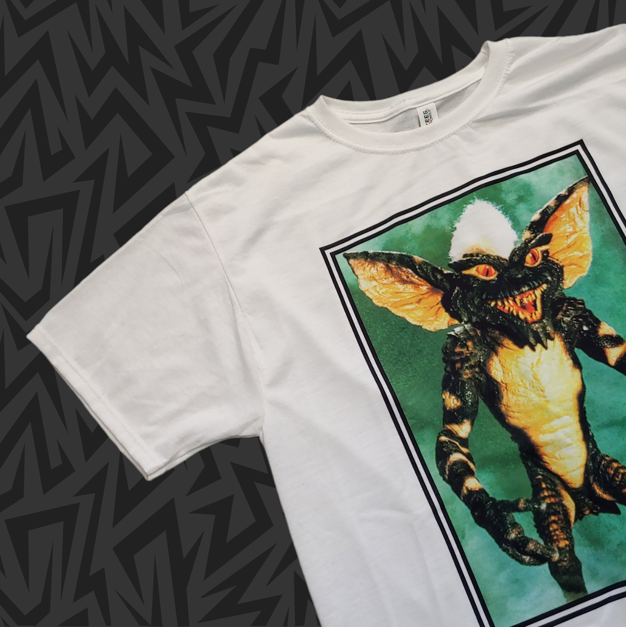 New GREMLINS T-shirt STRIPE Vintage 80s Movie Cult Classic Monster