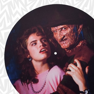 A Nightmare on Elm Street FREDDY KRUEGER & Nancy Turntable Slipmat Slip Mat Record Vinyl - Thick 21oz Felt