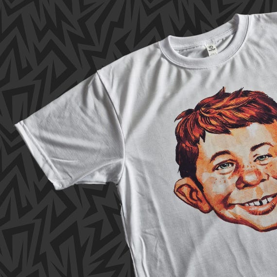 New T-shirt MAD Magazine Alfred E. Neuman Head Print- Pick Size