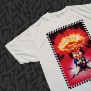 New Garbage Pail Kids T-Shirt ADAM BOMB Art ONLY Series 1 gpk os1 Card atom vintage cards Small - 2XL