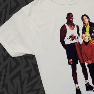 2 MJs & 1 MAC! Michael Jackson and Jordan Macaulay Culkin Vintage 90s Shot - PICK XS - 2XL