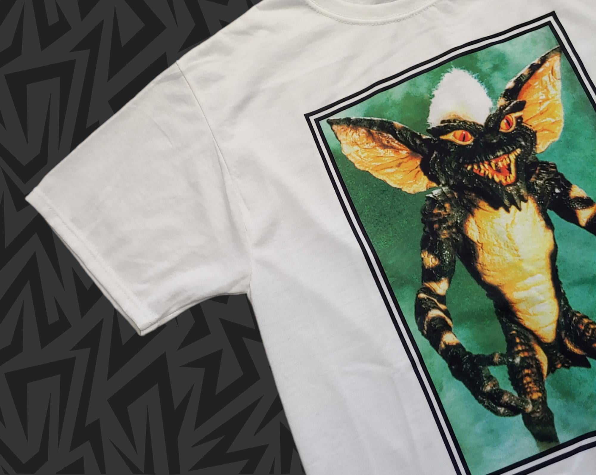 New GREMLINS T-shirt STRIPE Vintage 80s Movie Cult Classic Monster 