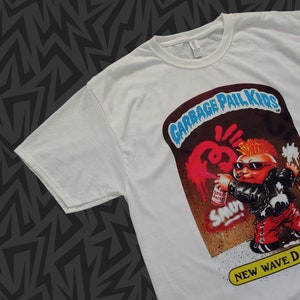 New Garbage Pail Kids gpk T-Shirt NEW WAVE DAVE #30a 1985 Series 1 punk rock Small - 2XL