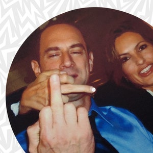 LAW & ORDER Stabler and Benson Flipping the Bird SVU Turntable Slipmat Slip Mat Record Vinyl - Thick 21oz Felt