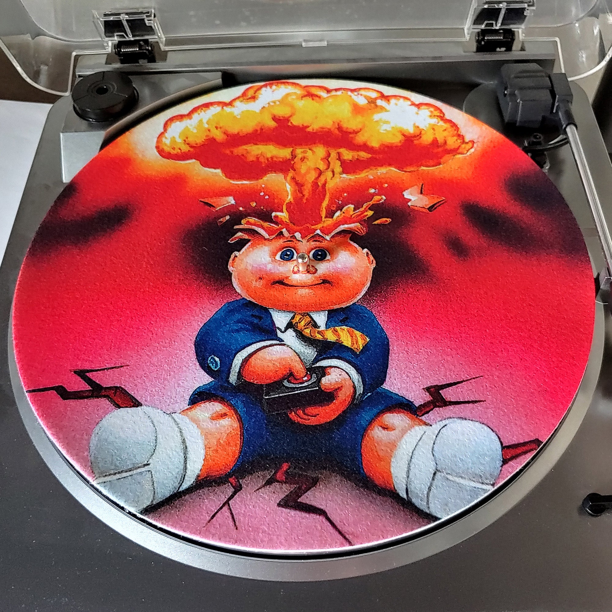 GPK Garbage Pail Kids ADAM BOMB Turntable Slipmat Slip Mat Record