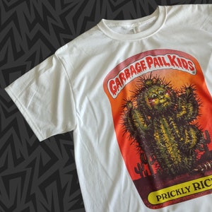 Nueva camiseta infantil de Garbage Pail, tarjeta de la serie 2 de PRICKLY RICK, tarjeta gpk 18a, tarjetas vintage, Richard Ricky, cactus, selección de tallas S a 2XL