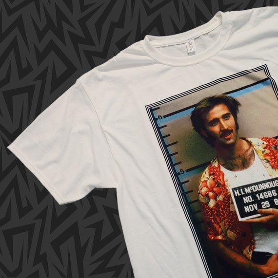 Nicolas Cage RAISING ARIZONA T-shirt H. I. Mugshot Coen Brothers Small 2XL  - Etsy