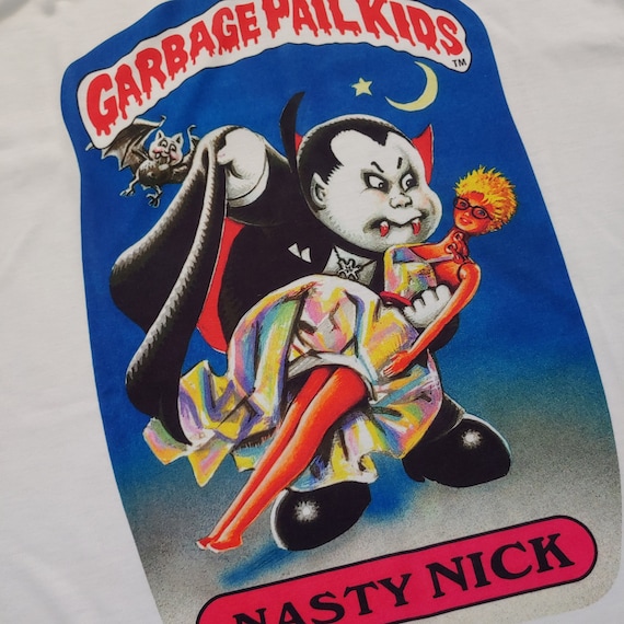 New Garbage Pail Kids T-shirt NASTY NICK #1a 1985 GPK Series 1