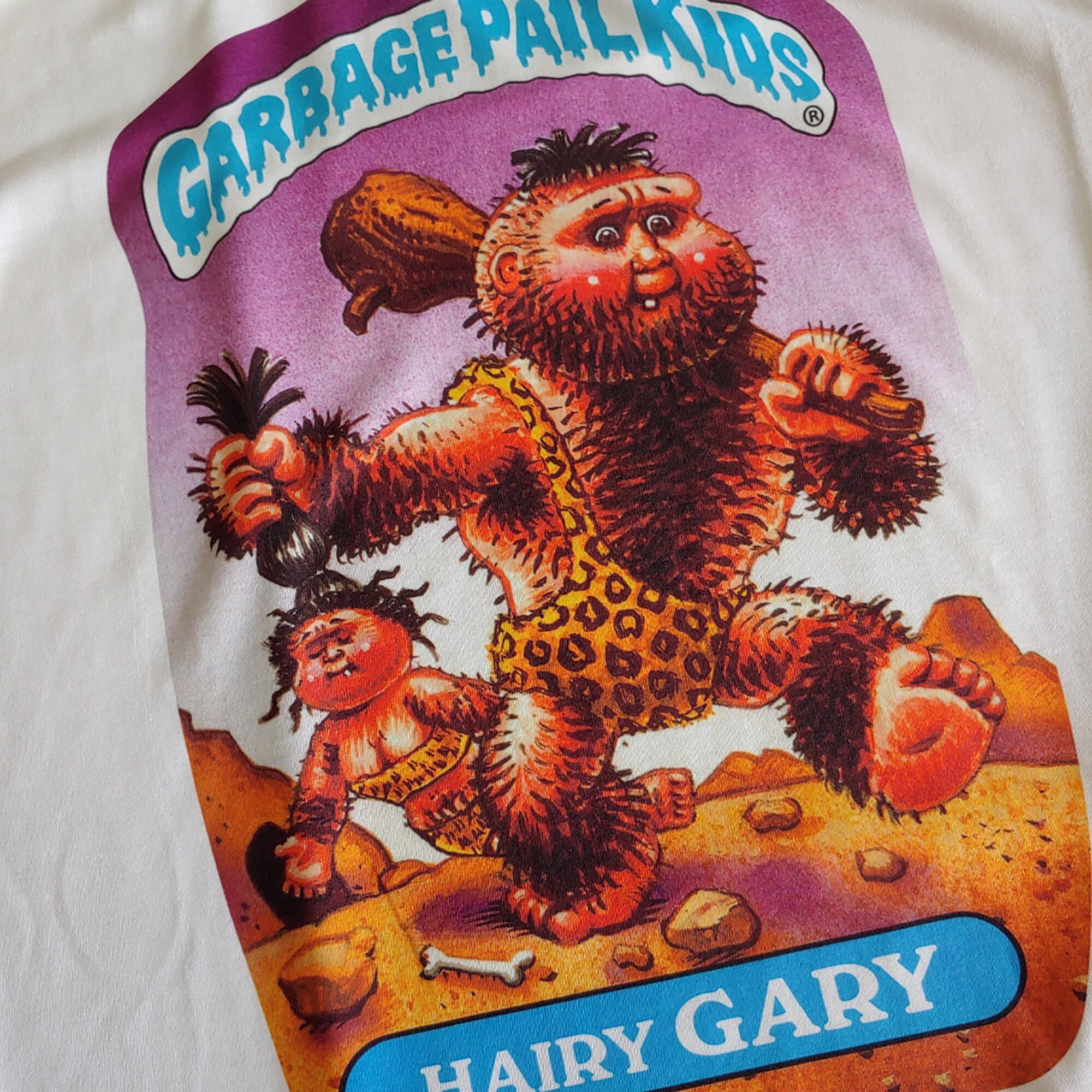 New Garbage Pail Kids T-shirt HAIRY GARY Series 2 Card 55a Gpk