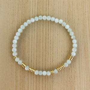 Custom Morse Code Bracelet - Gemstone Beads with 14K Gold-Plated Accents