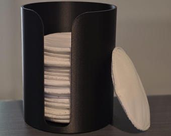 Stilleinlagen / Wattepad Spender Halter 10,5cm innen Durchmesser | Aufbewahrung waschbare Pads & Wattepads | Geschenk Geburt Mama | 3D-Druck