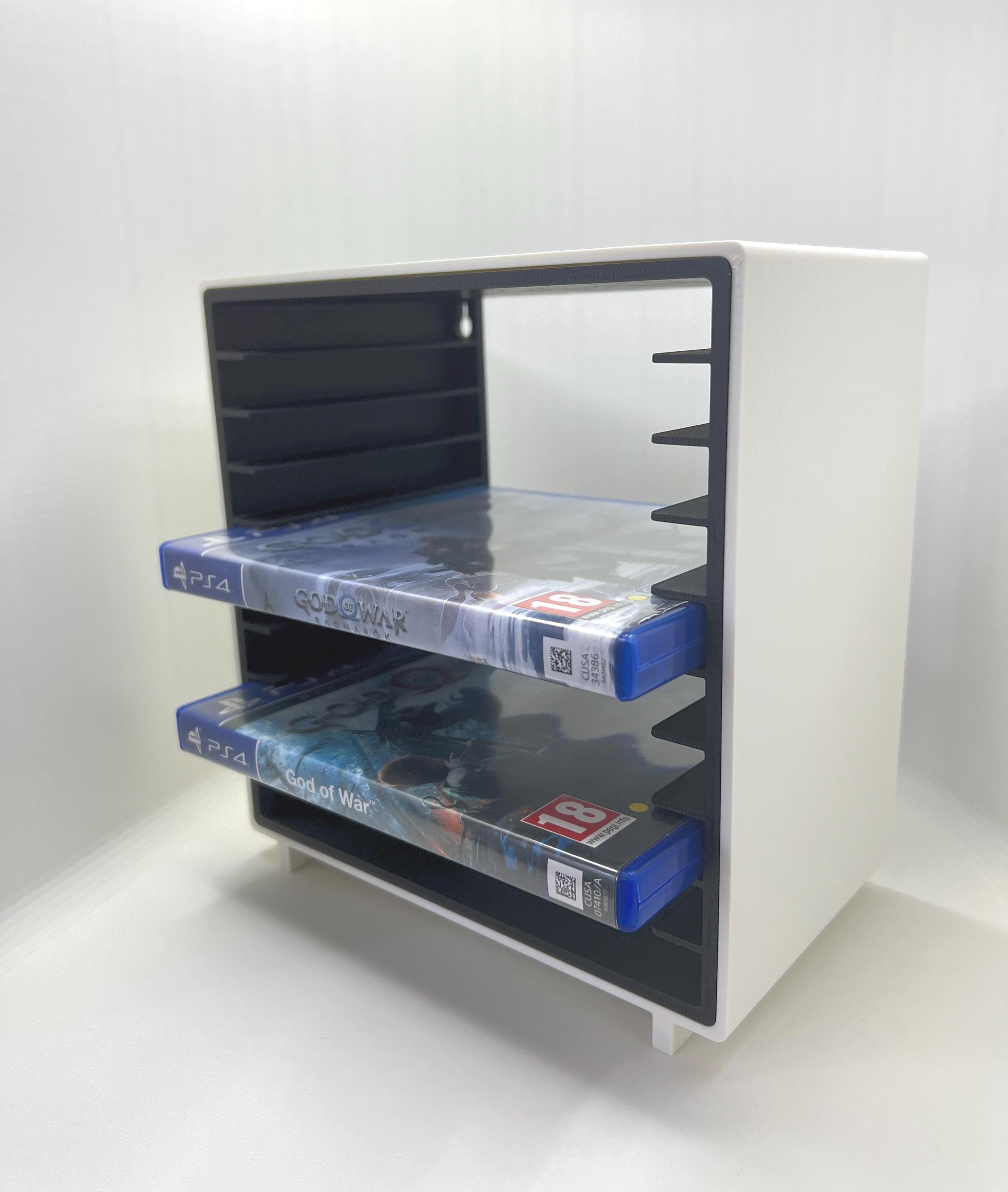 Mobile contenitore per giochi PS4 e PS5 / Organizzatore per dischi a 10 scomparti / Montabile a parete / Supporto per giochi PlayStation