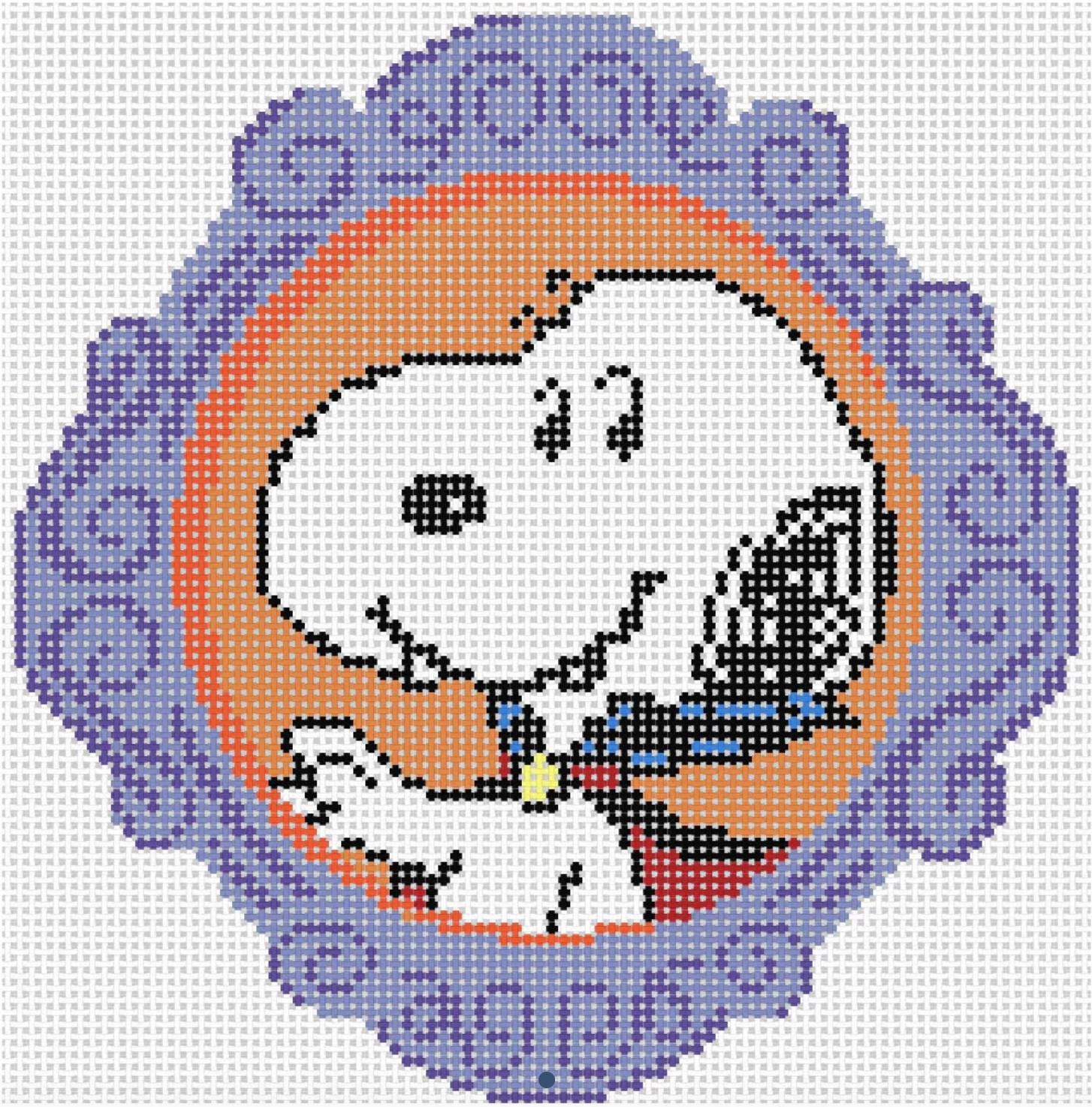 Snoopy as Vampire Needlepoint Canvas - Etsy