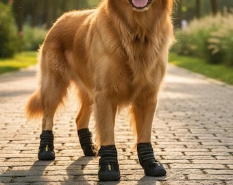 Botas de malla transpirable para perros, antideslizantes, para exteriores, para perros grandes y medianos, reflectantes, para senderismo, regalo para amantes de los perros.