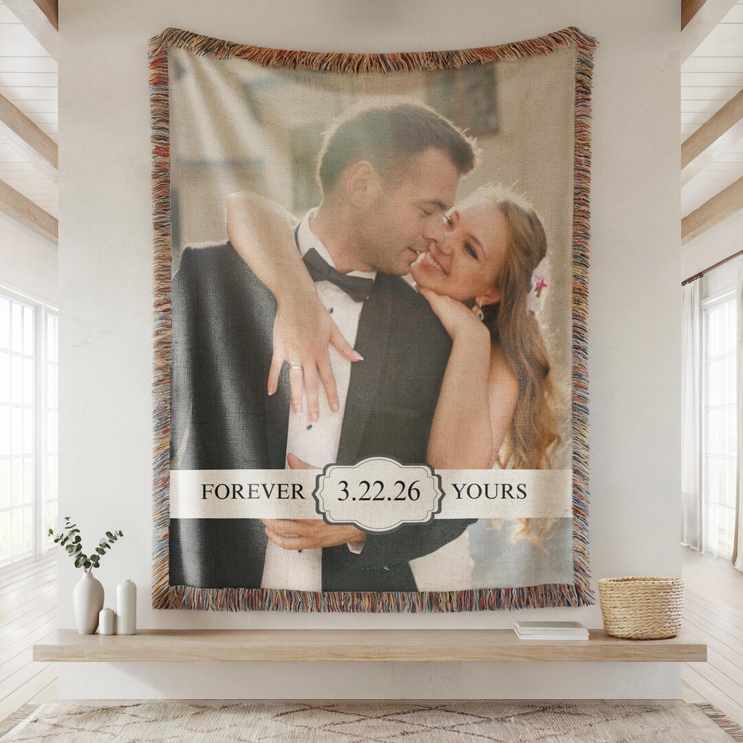 Personalized Woven Throw Blanket, Personalized Cotton Throw Blanket ...