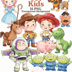 Toy Cowboy and Space Ranger Clipart Bundle PNG - Cute Toy Characters Clipart - Kids Toy Art - Sublimation PNG - Digital and Instant Download