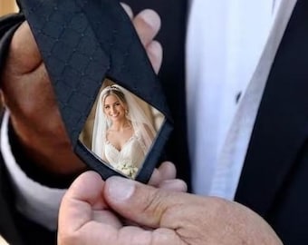 Custom Photo Tie Patch, Anniversary Gift for Him, Custom Picture Tie, Engagement Gift, Wedding Gift For Dad, Custom Tie