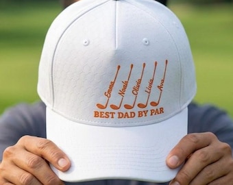 Personalisierte Bester Vater Durch Par Hut, Benutzerdefinierte Golf Dad Club Kappe, Daddy Golf Cap, Vatertagsgeschenk