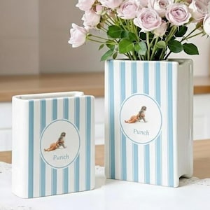 Dear Punch Monkey Ceramic Book Vase, Viral Baby Monkey Inspired Vase, Emotional Plush Toy Home Decor, Cute Nursery Ceramic Vase