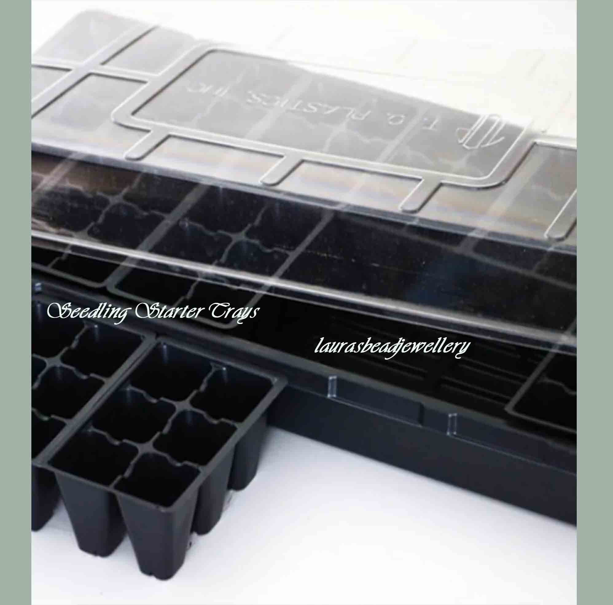 Seed Starting Tray Insert 144 Cells = 24 Six Packs = 2 Flats 8 Plant Labels 
