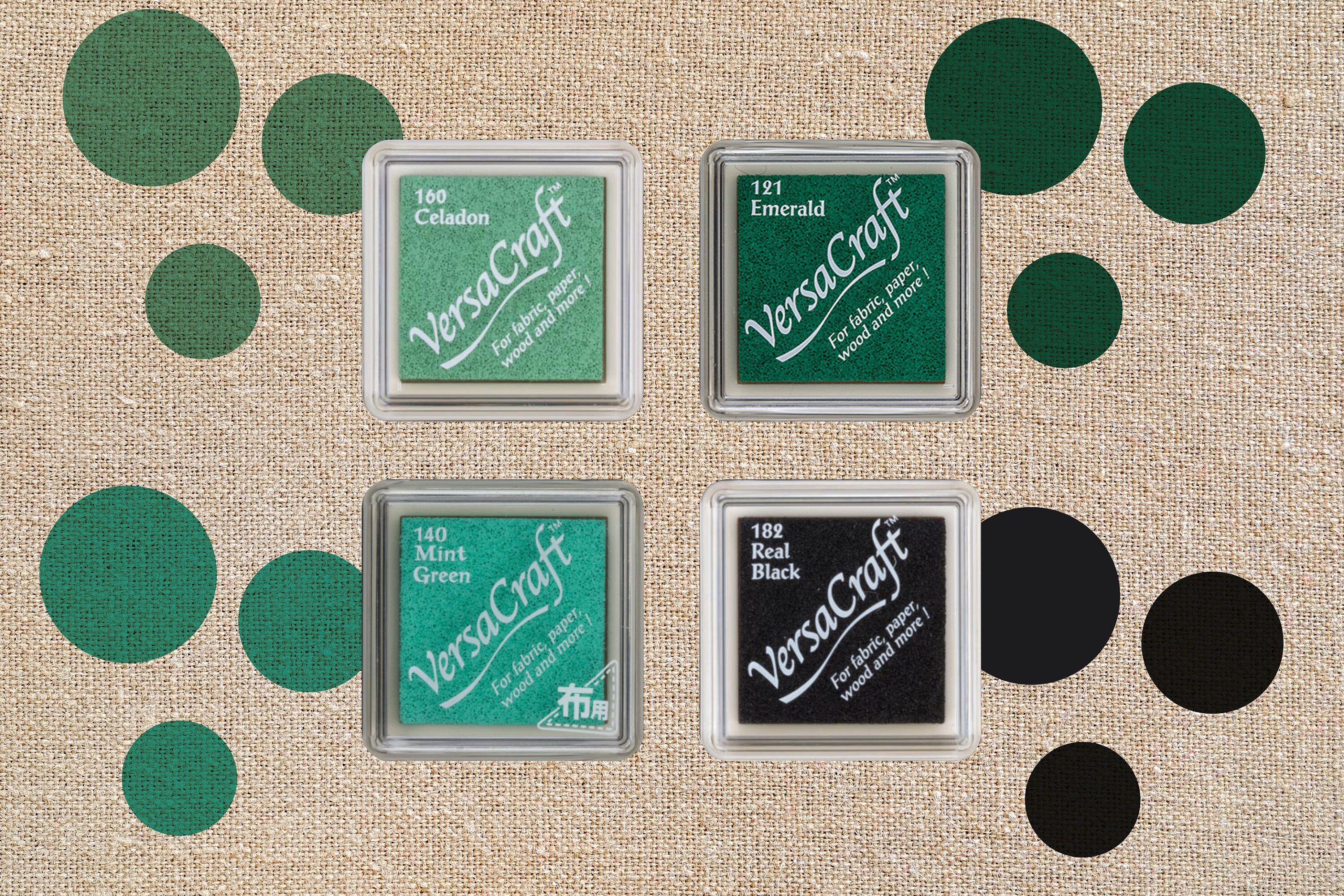 Ink Pad Versacraft For Fabric Printing Green Black Etsy India