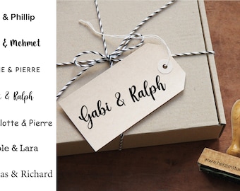 Wedding stamp stamp with name for the wedding, name stamp for the bridal couple, stamp with name for wedding celebration