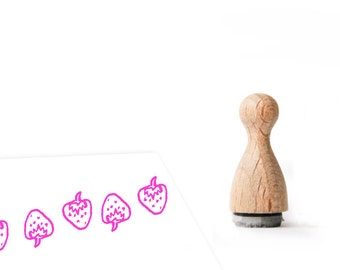 Ministempel Erdbeere Obst 12mm