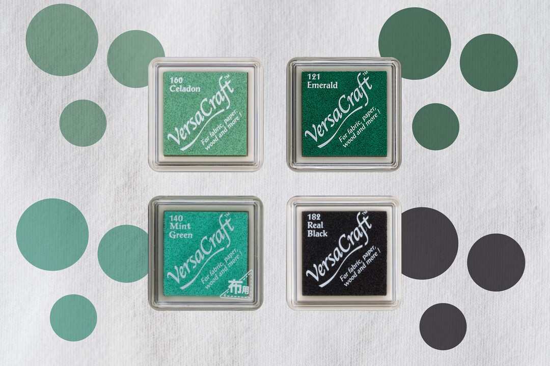 Ink Pad Versacraft for Fabric Printing Green Black Etsy
