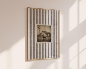impression vintage Texas Longhorn, art mural photographie western, déco ranch rustique, oeuvre d'art maison de cow-boy, affiche pays neutre